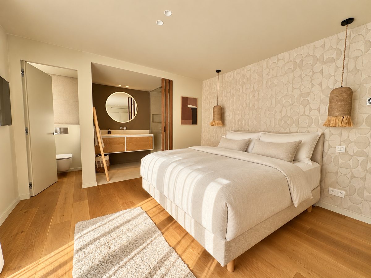 Villa Les Aiguiers – Chambre avec salle d'eau ouverte